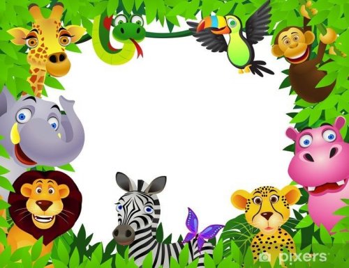 Vinilo Pixerstick Safari animal cartoon • Pixers® - Vivimos para cambiar.jpg